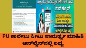 PU ಕಾಲೇಜು ಸೀಟು ಸಾಮರ್ಥ್ಯ ಮತ್ತು Subject Combination ಮಾಹಿತಿ ಆನ್‌ಲೈನ್‌ನಲ್ಲಿ ಪರಿಶೀಲಿಸುತ್ತಿರುವ ವಿದ್ಯಾರ್ಥಿಗಳು ಮತ್ತು ಪೋಷಕರು