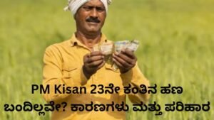 PM Kisan 23ನೇ ಕಂತು ಹಣ ಬಂದಿಲ್ಲದ ಕಾರಣಗಳು ಮತ್ತು ಸ್ಟೇಟಸ್ ಪರಿಶೀಲಿಸುವ ವಿಧಾನ