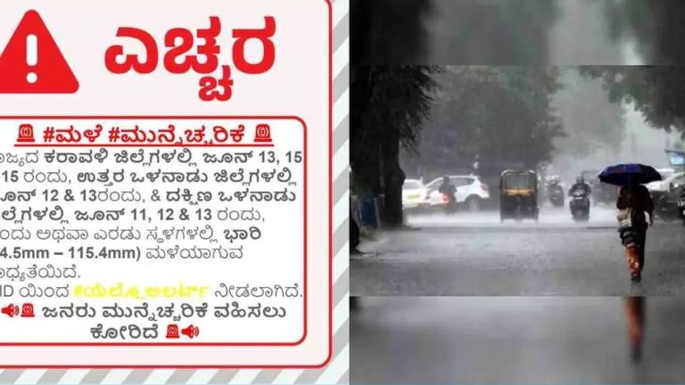 Karnataka Weather Forecast heavy rain alert in Karnataka districts June 2026