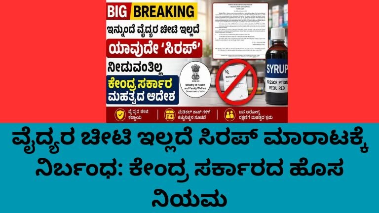 ವೈದ್ಯರ ಚೀಟಿ ಕಡ್ಡಾಯ ನಿಯಮದಡಿ ಸಿರಪ್ ಖರೀದಿ ಮಾಡುವ ಗ್ರಾಹಕ